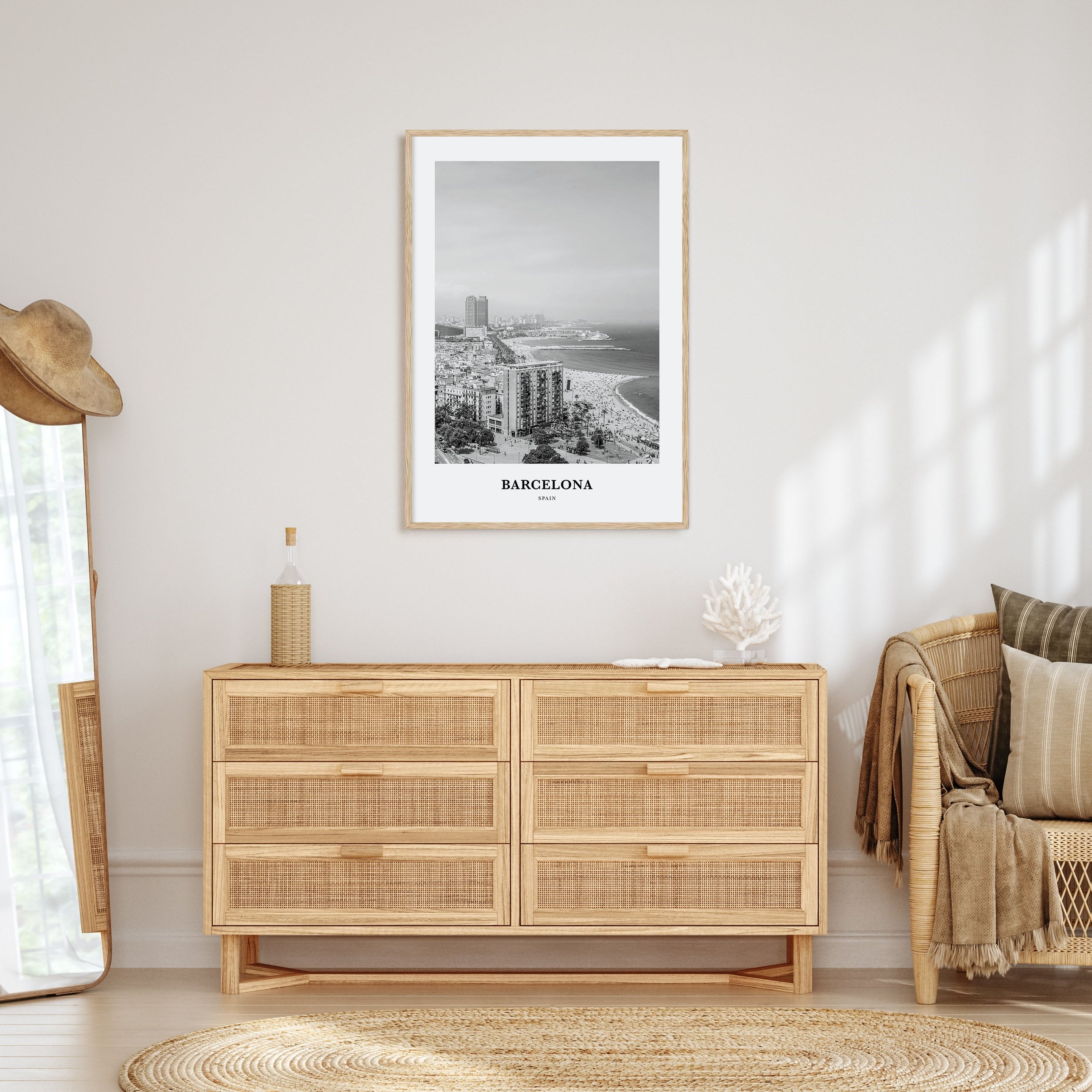 Barcelona Portrait B&W No 1 Poster