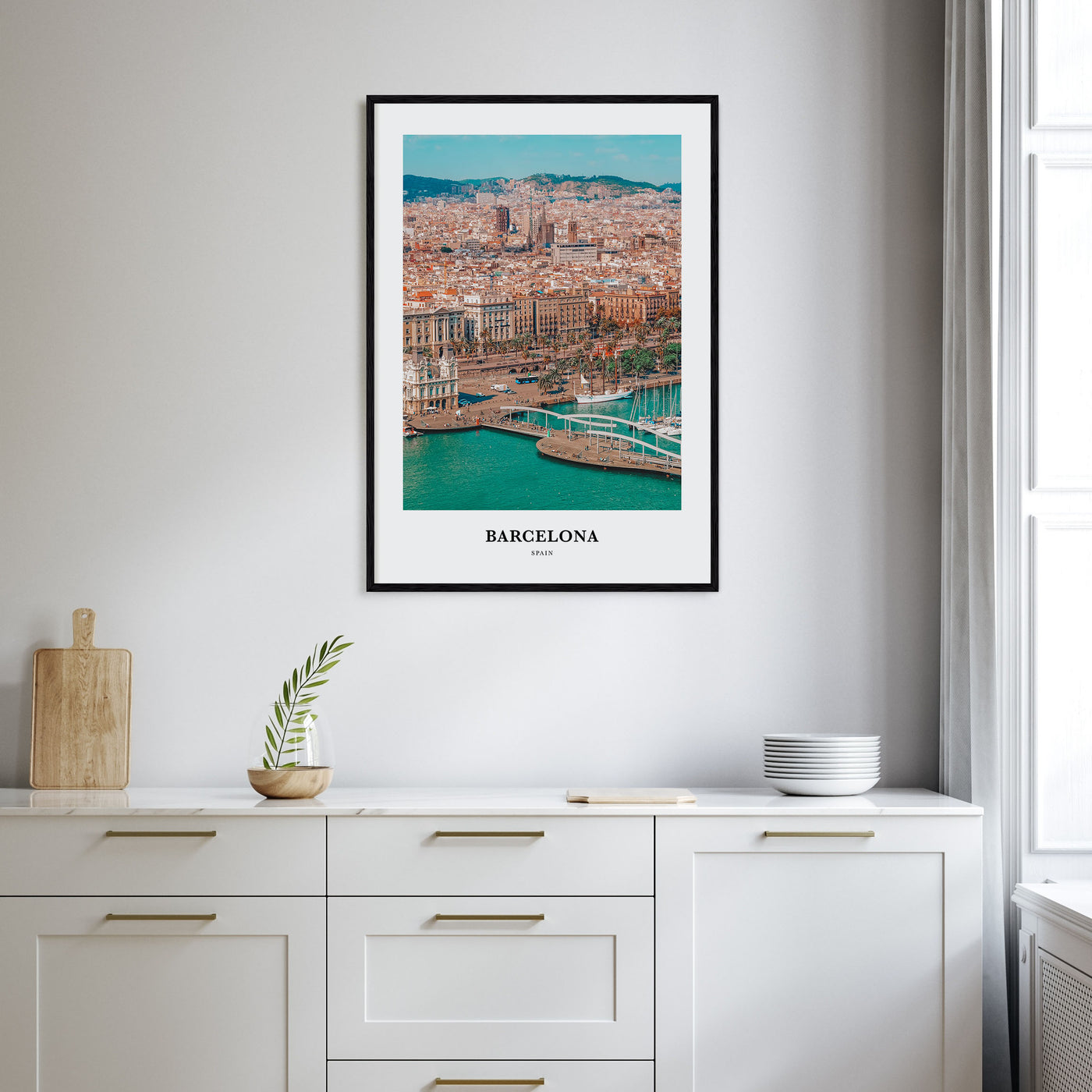 Barcelona Portrait Color Poster