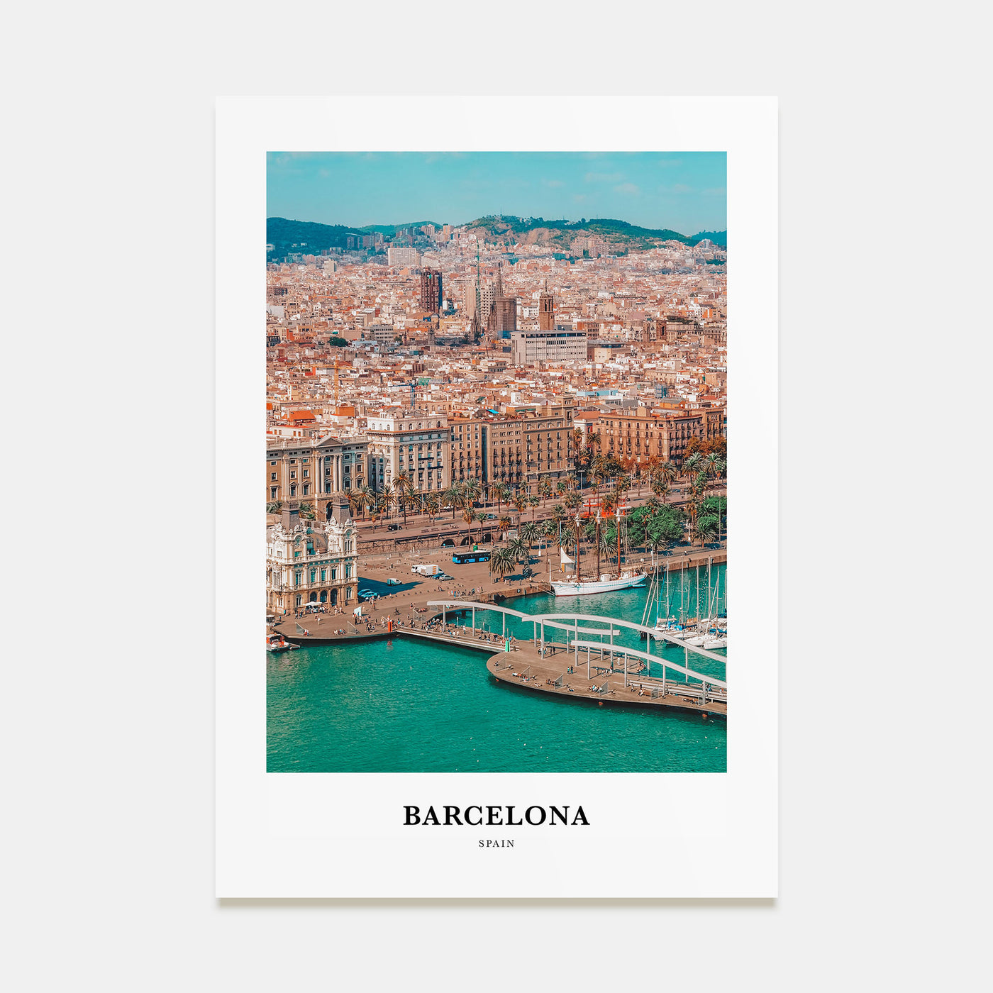 Barcelona Portrait Color Poster