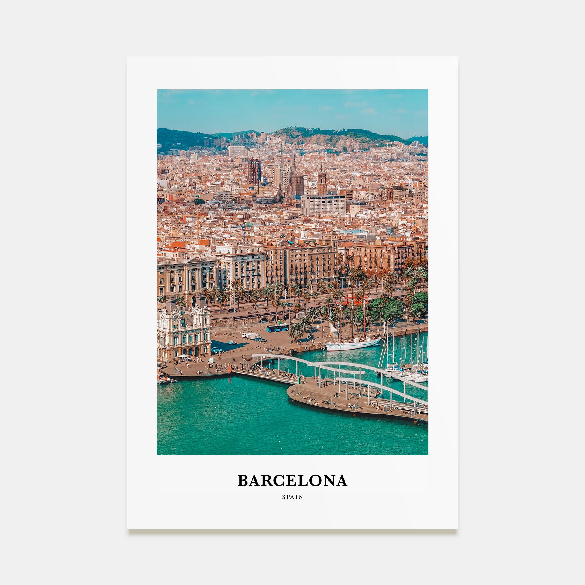 Barcelona Portrait Color Poster