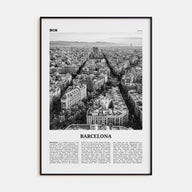 Barcelona Travel B&W No 1 Poster