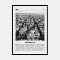Barcelona Travel B&W No 1 Poster