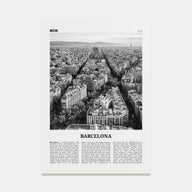 Barcelona Travel B&W No 1 Poster