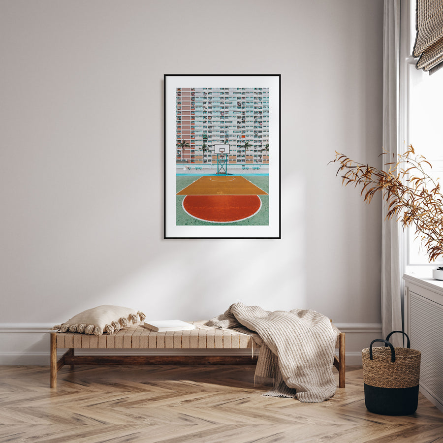 Basketball Court Photo Color No 1 Poster