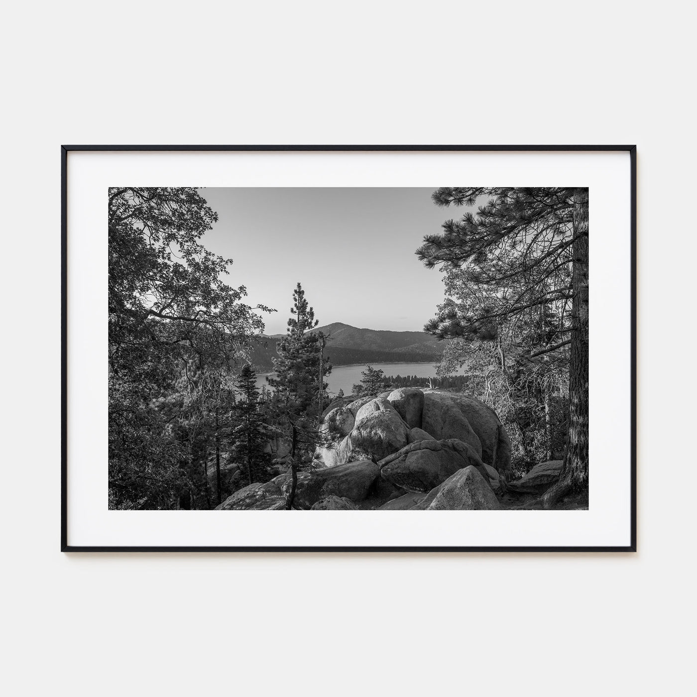 Big Bear Lake Landscape B&W Poster