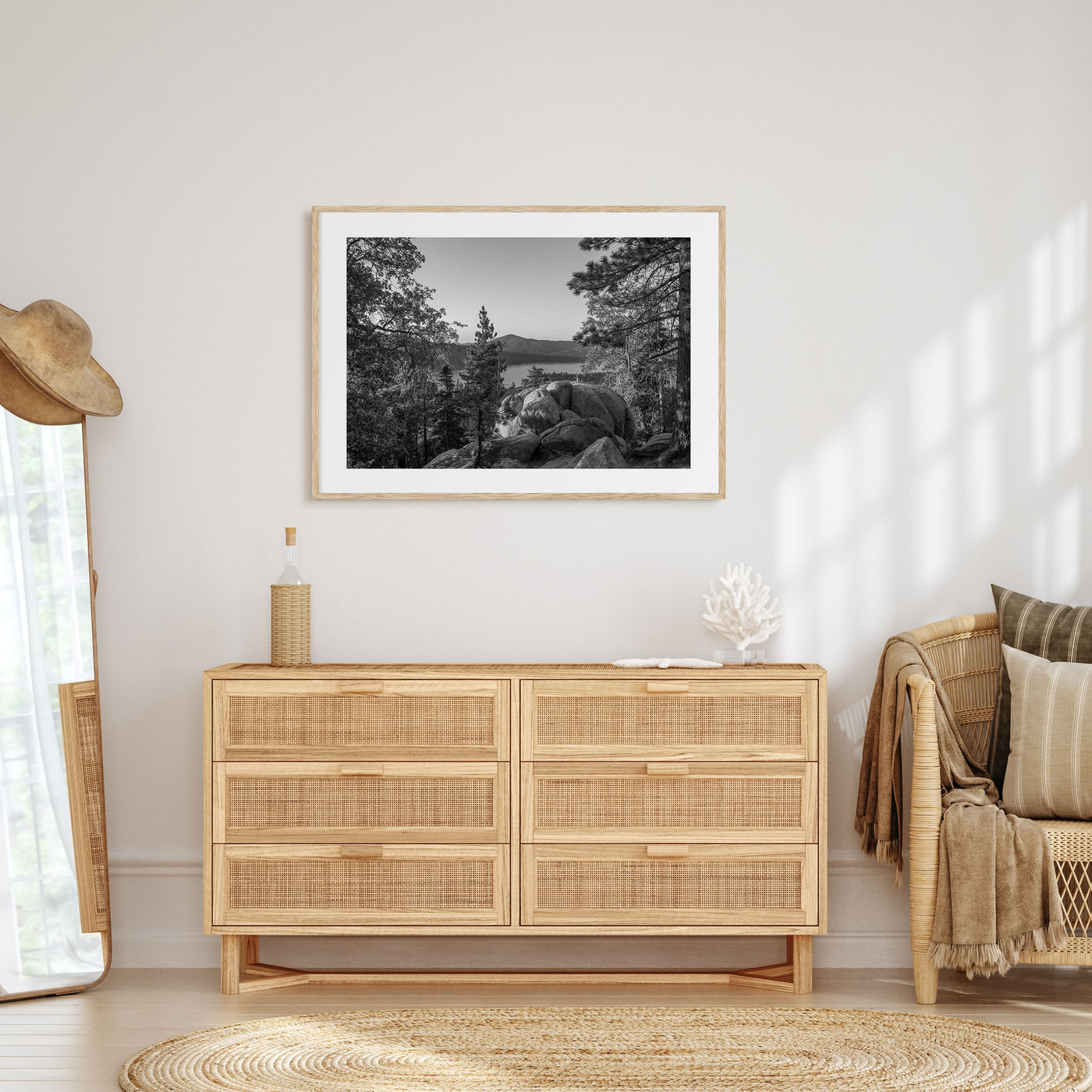 Big Bear Lake Landscape B&W Poster