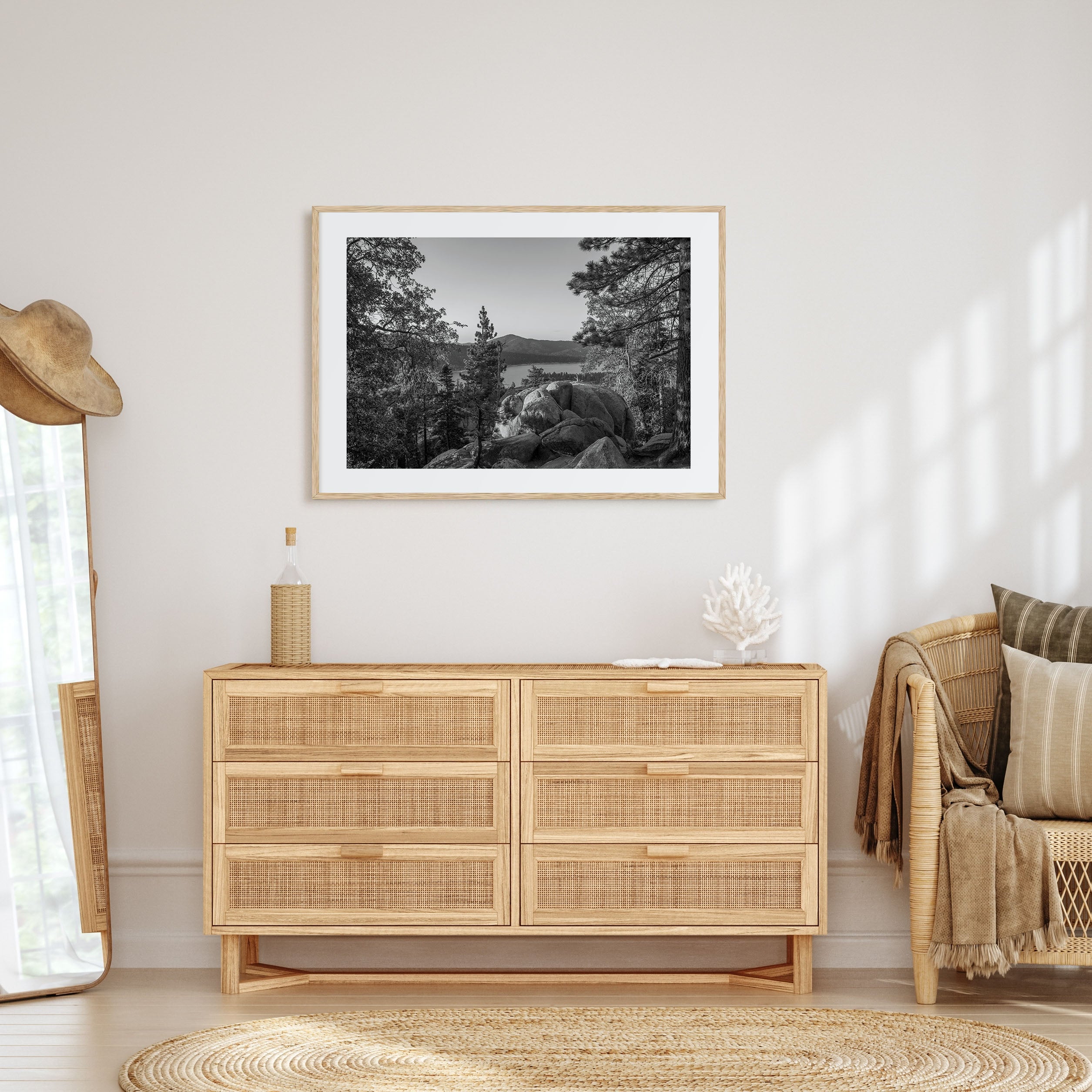 Big Bear Lake Landscape B&W Poster