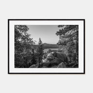 Big Bear Lake Landscape B&W Poster