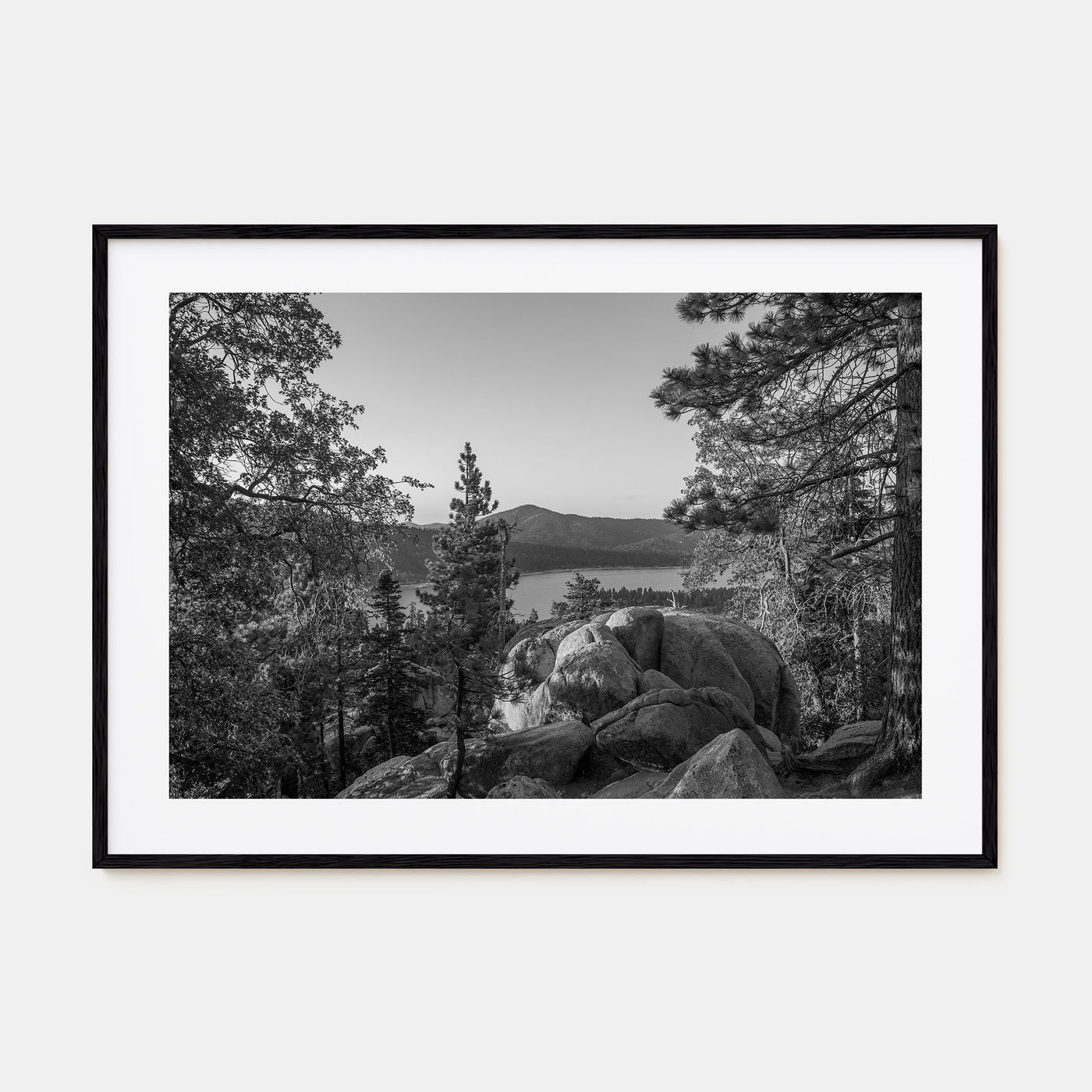 Big Bear Lake Landscape B&W Poster