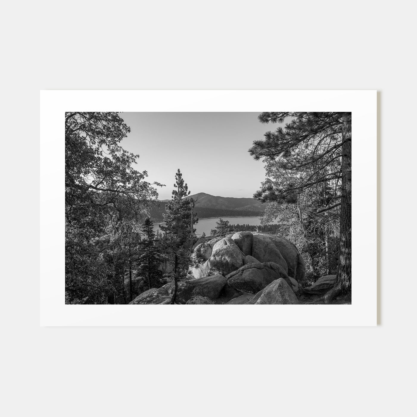 Big Bear Lake Landscape B&W Poster