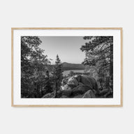 Big Bear Lake Landscape B&W Poster