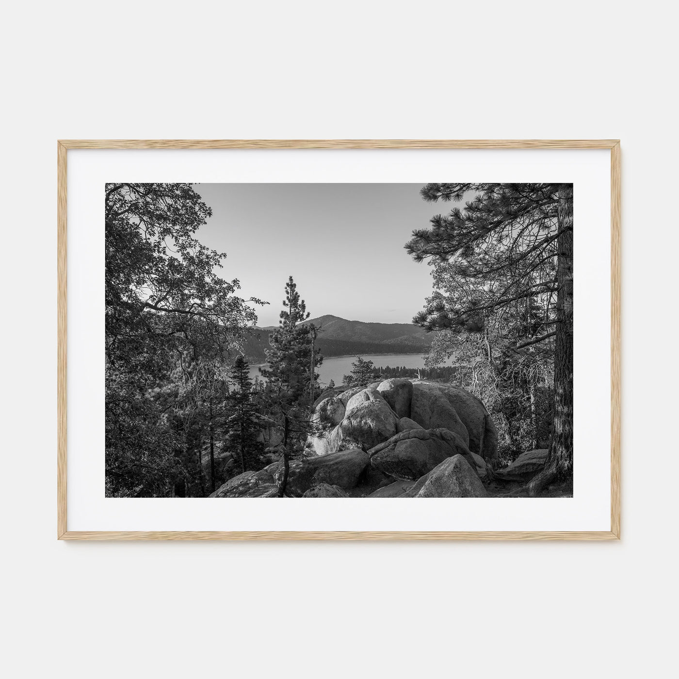 Big Bear Lake Landscape B&W Poster