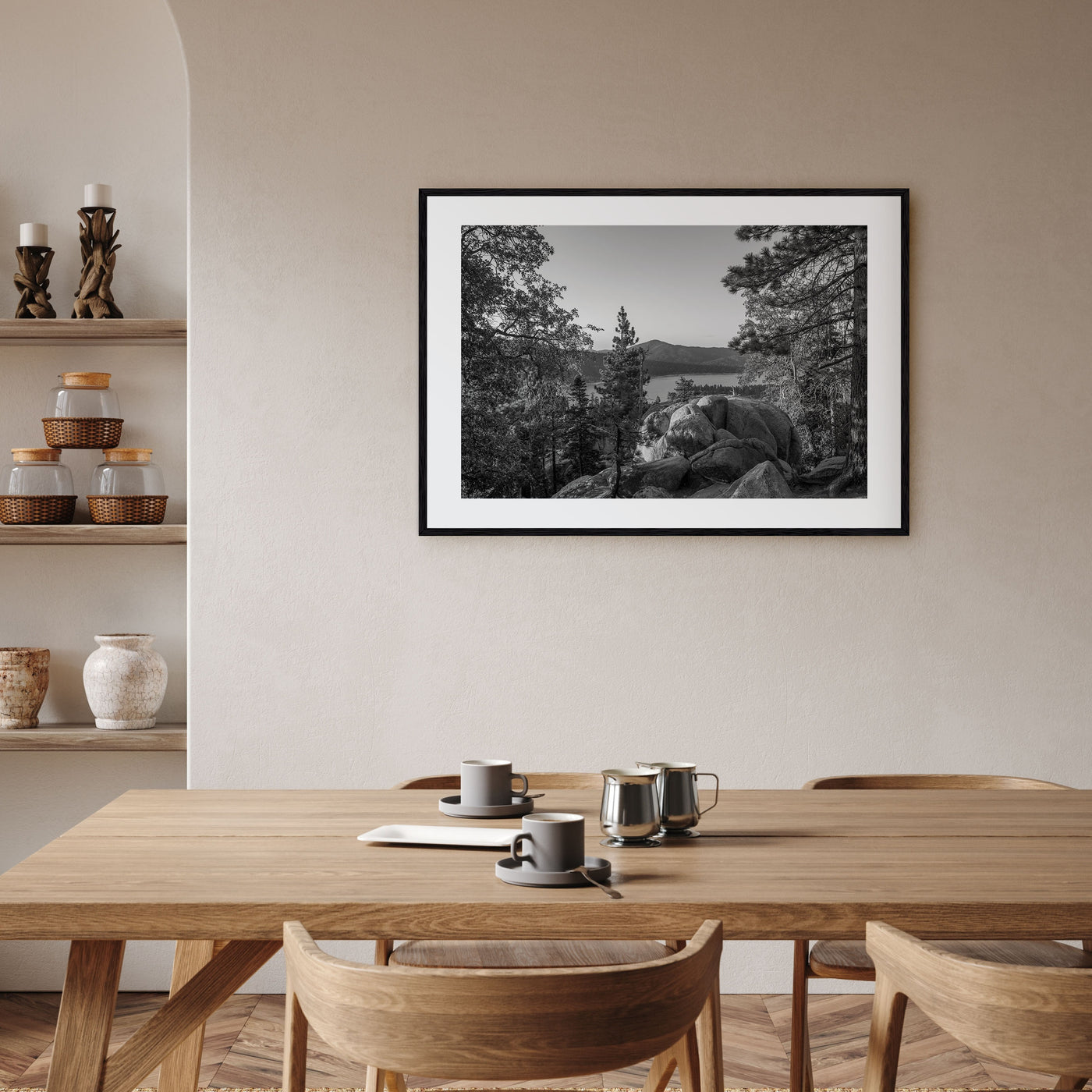 Big Bear Lake Landscape B&W Poster