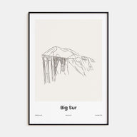 Big Sur Drawn Poster