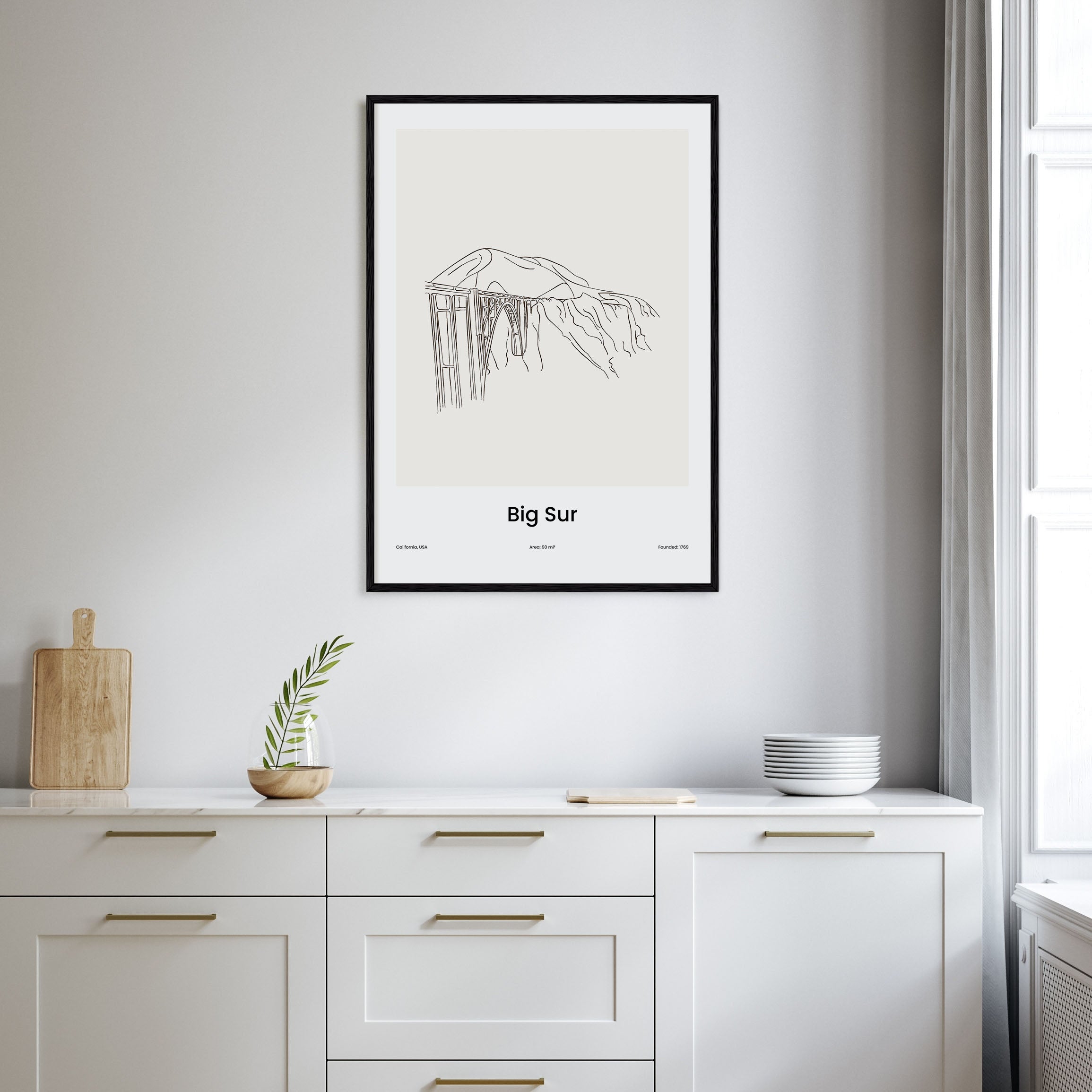 Big Sur Drawn Poster