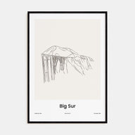 Big Sur Drawn Poster