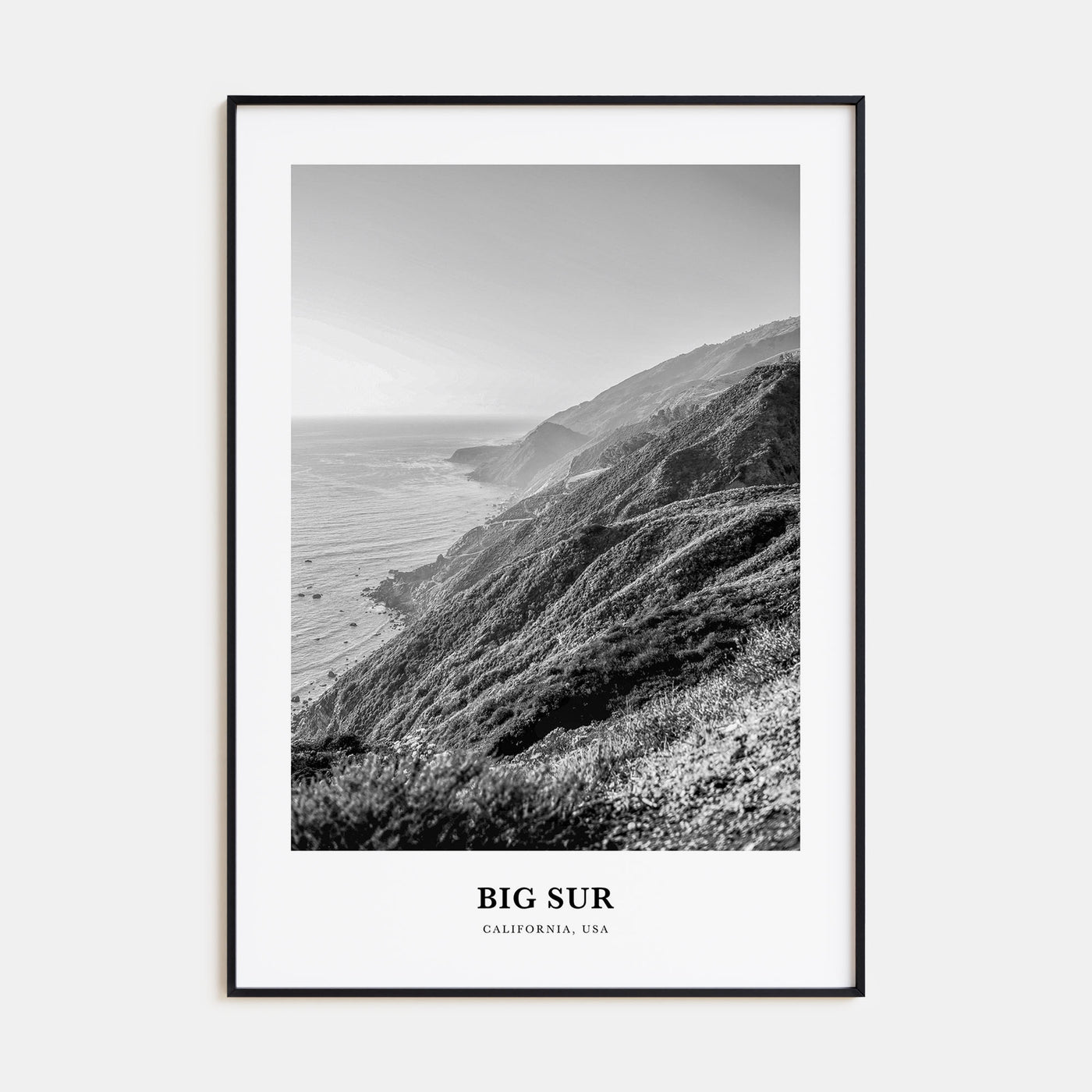 Big Sur Portrait B&W No 1 Poster