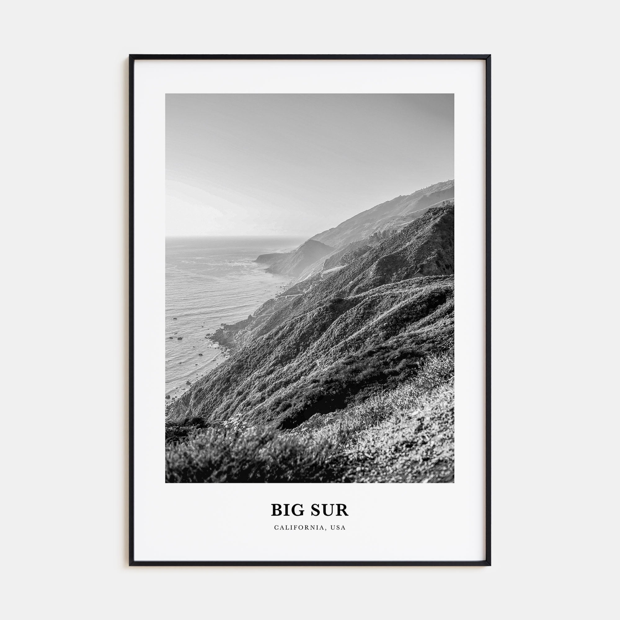 Big Sur Portrait B&W No 1 Poster