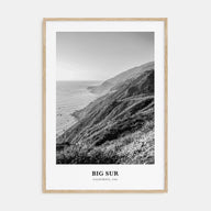 Big Sur Portrait B&W No 1 Poster