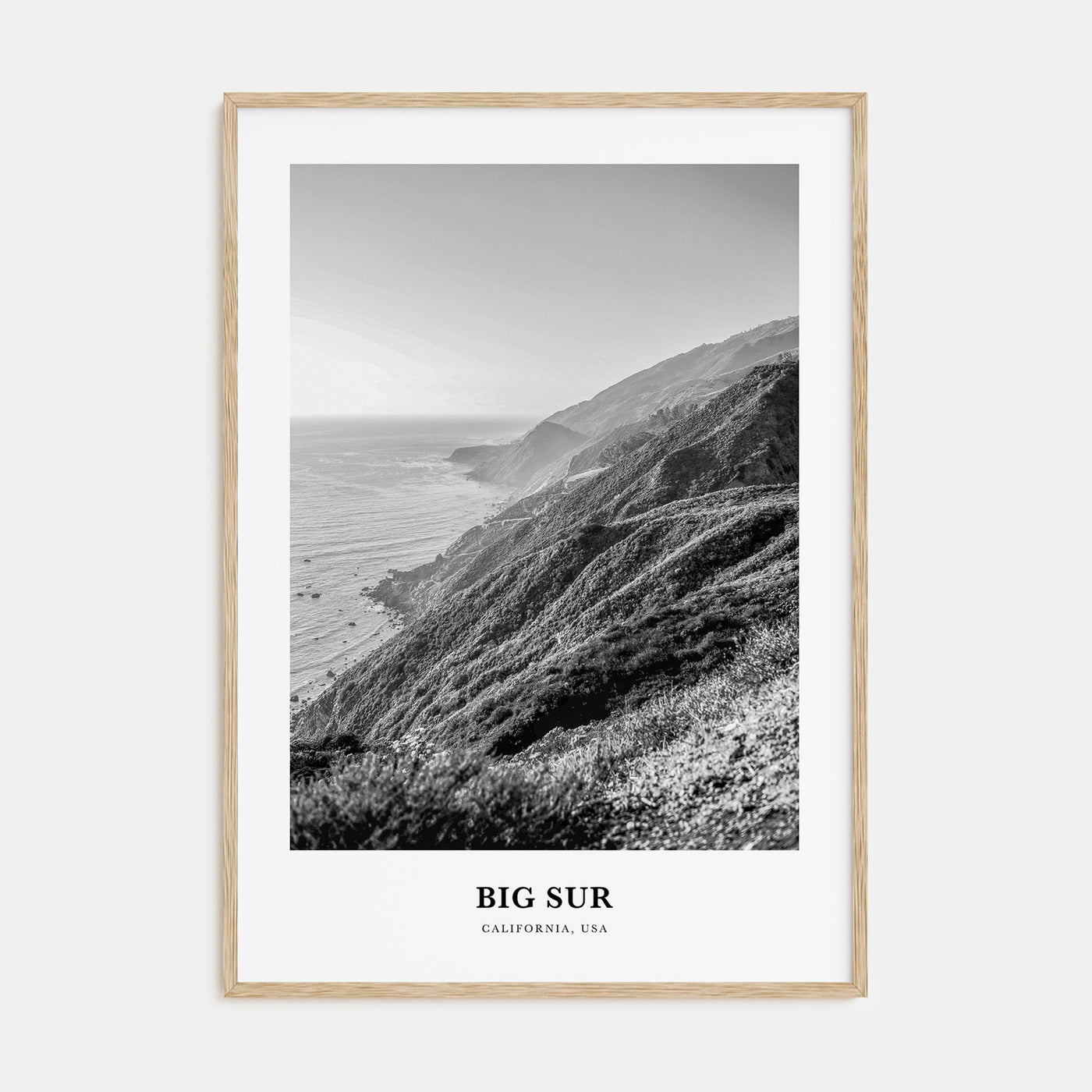 Big Sur Portrait B&W No 1 Poster