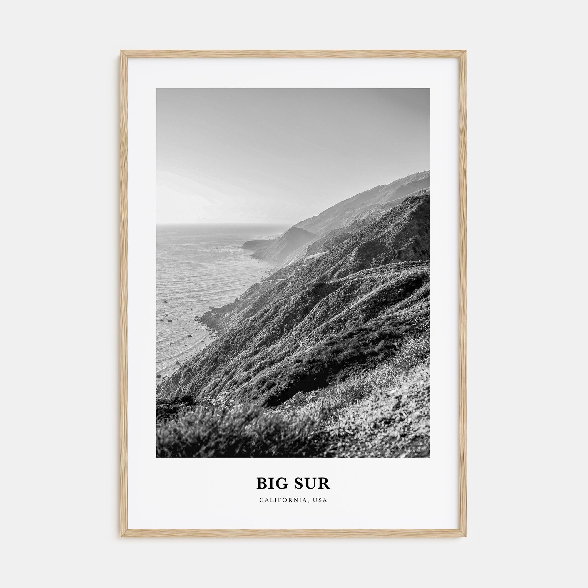 Big Sur Portrait B&W No 1 Poster