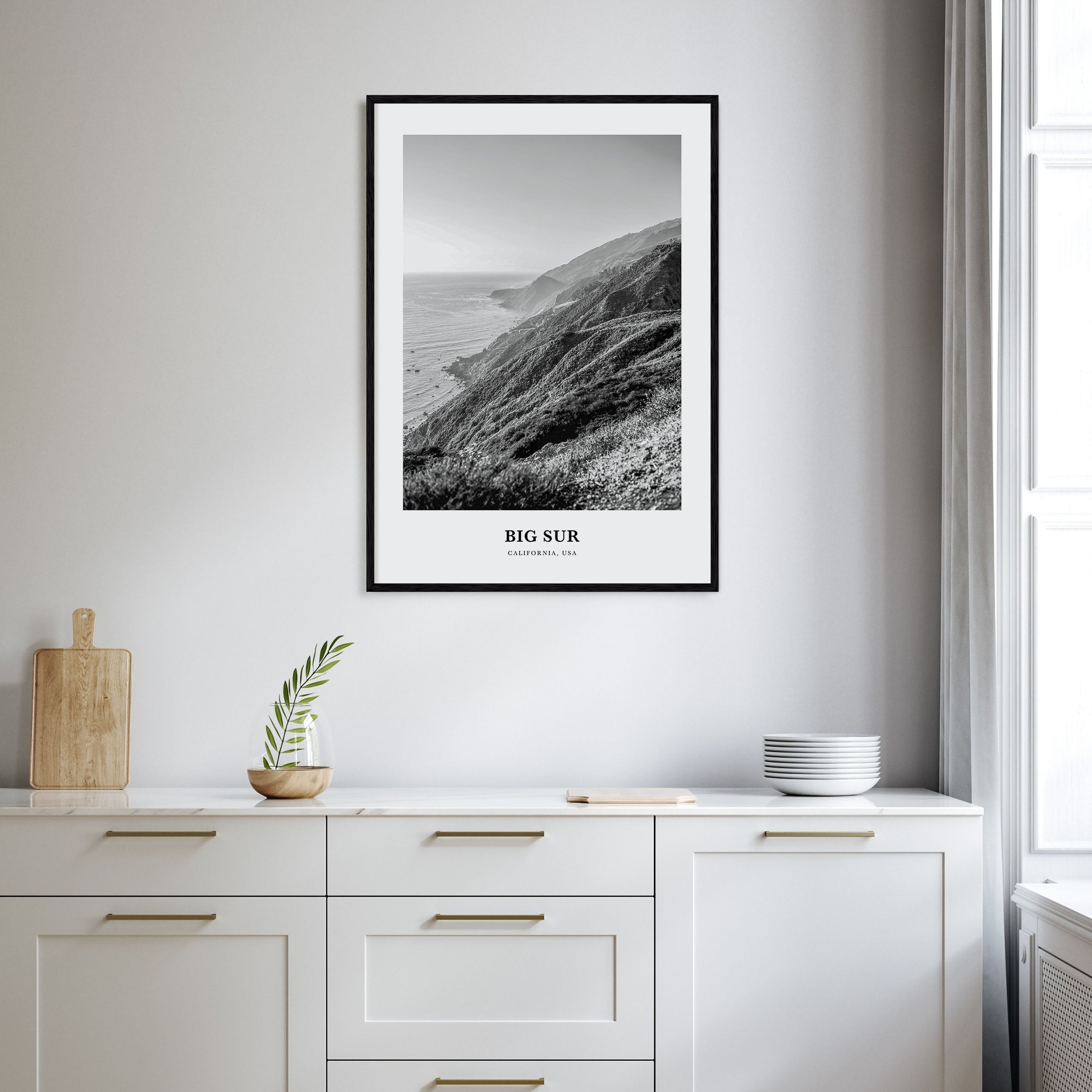 Big Sur Portrait B&W No 1 Poster