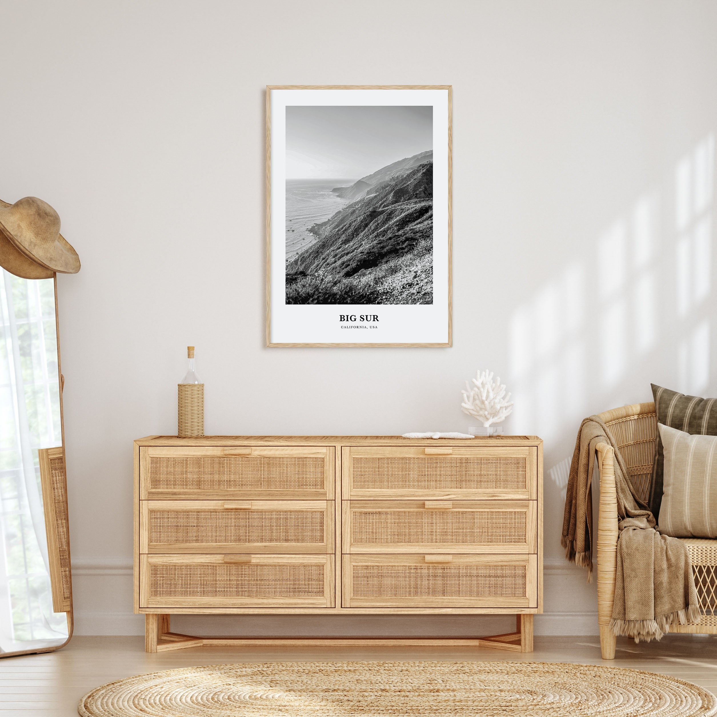 Big Sur Portrait B&W No 1 Poster