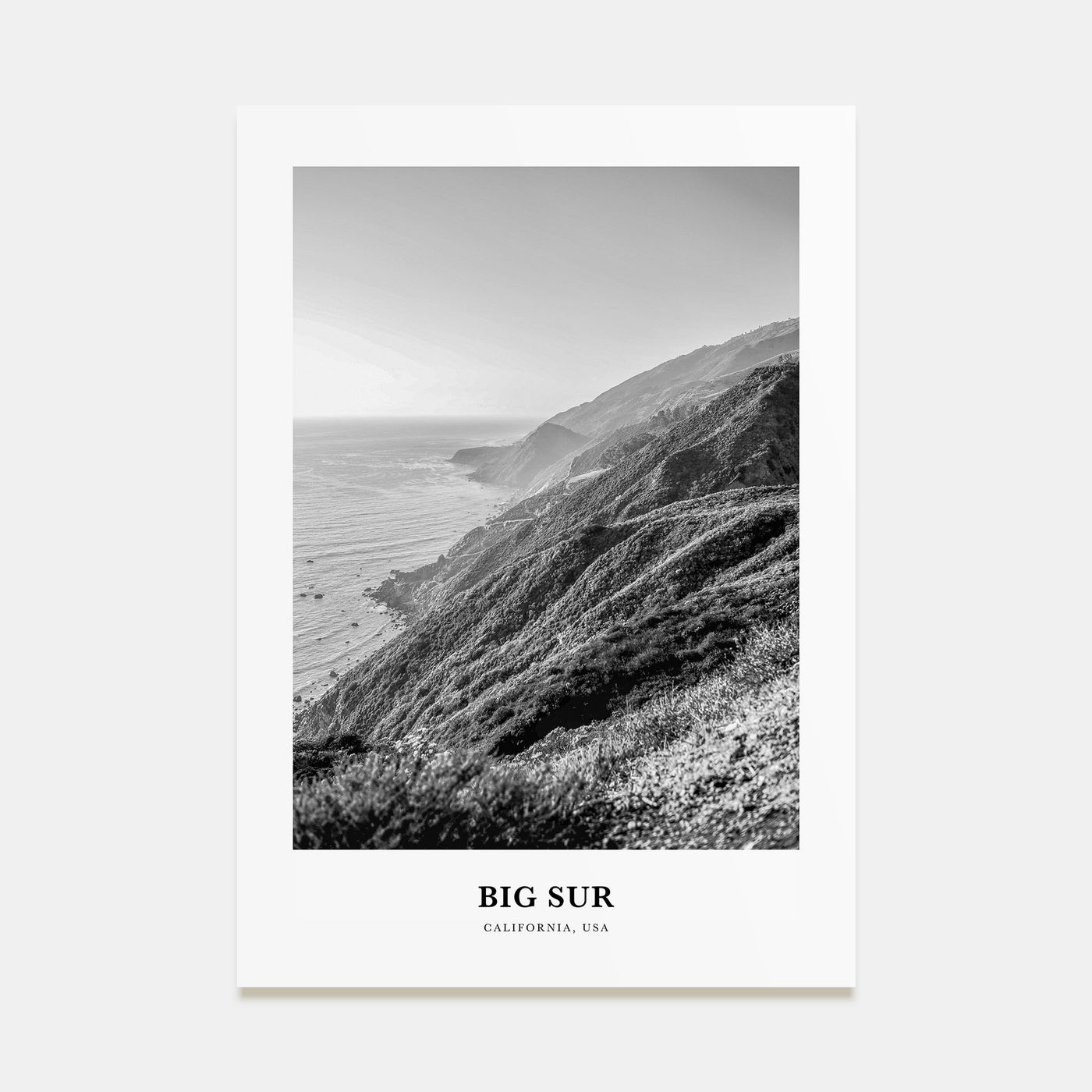 Big Sur Portrait B&W No 1 Poster