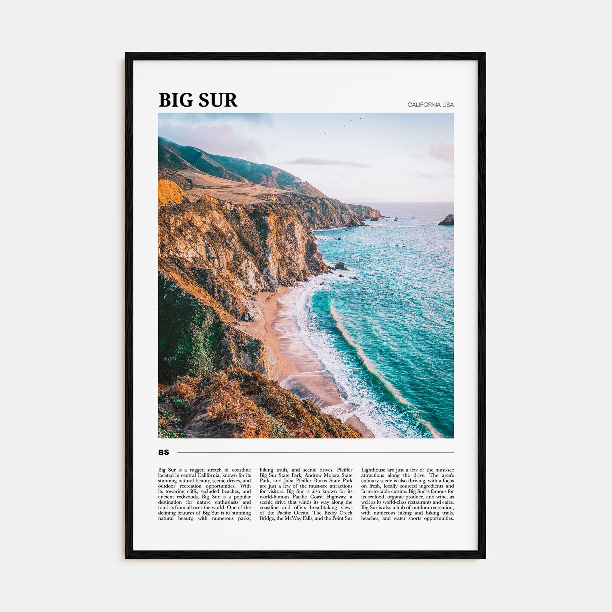 Big Sur Travel Color No 1 Poster