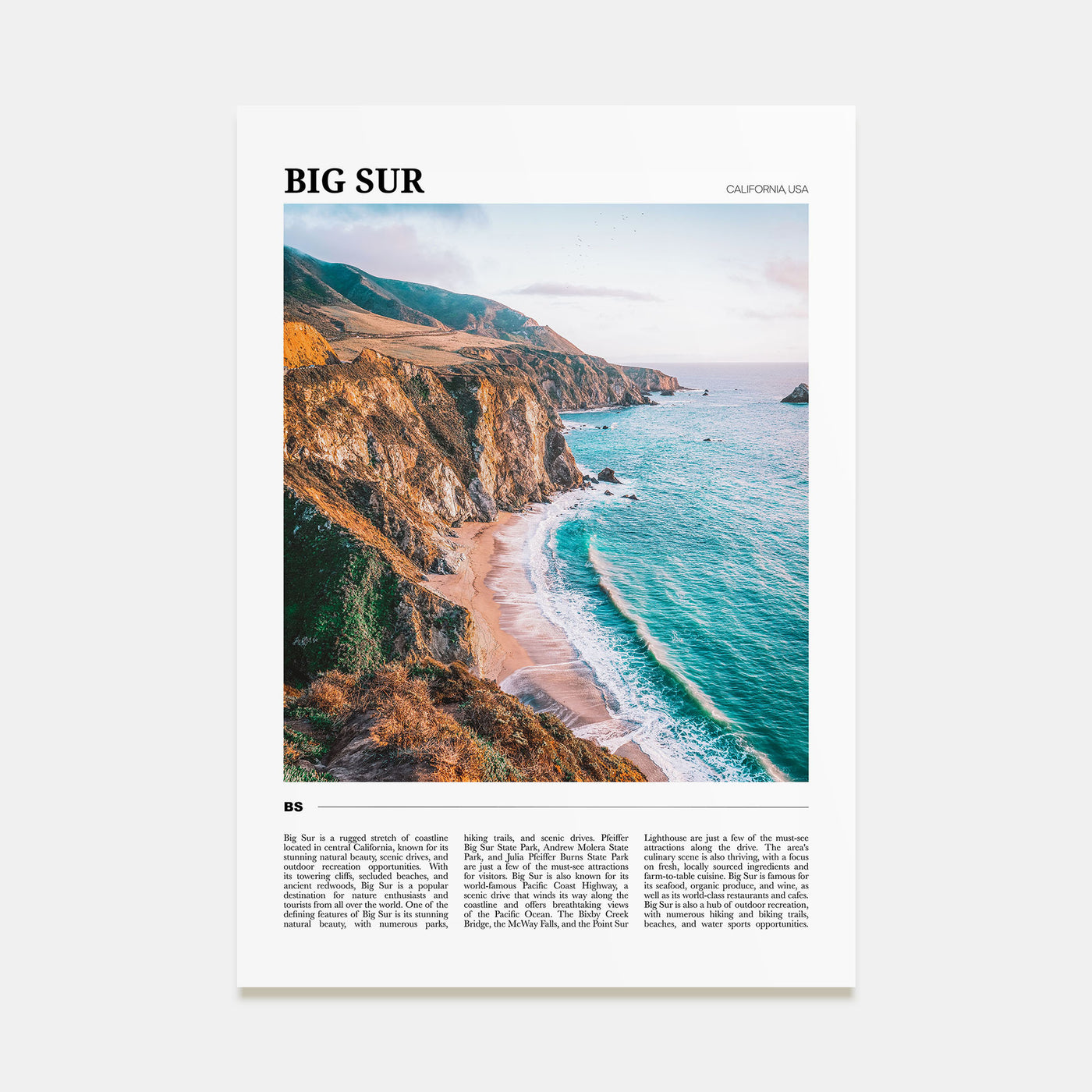Big Sur Travel Color No 1 Poster