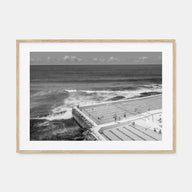 Bondi Beach Landscape B&W Poster