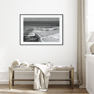 Bondi Beach Landscape B&W Poster