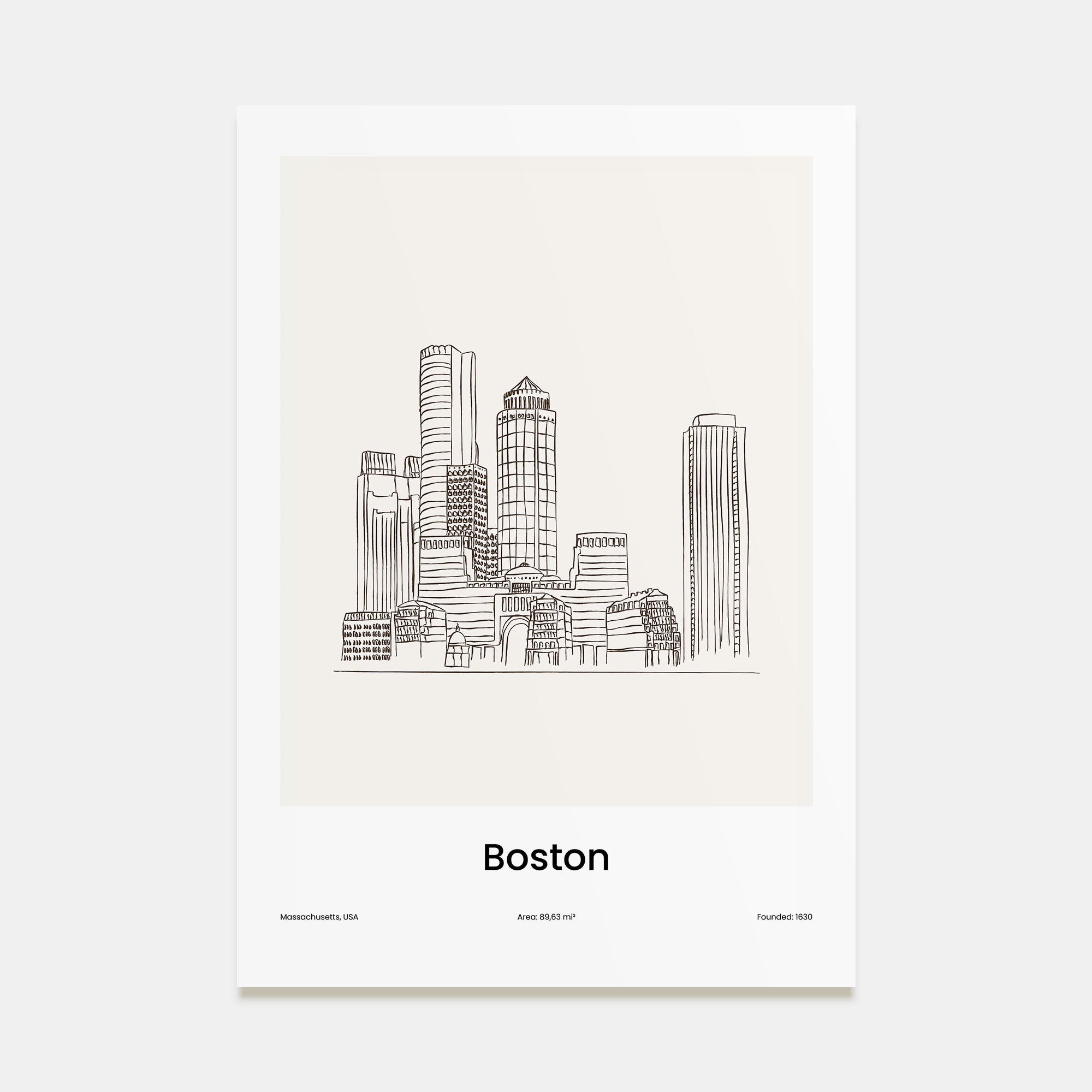 Boston Drawn Poster