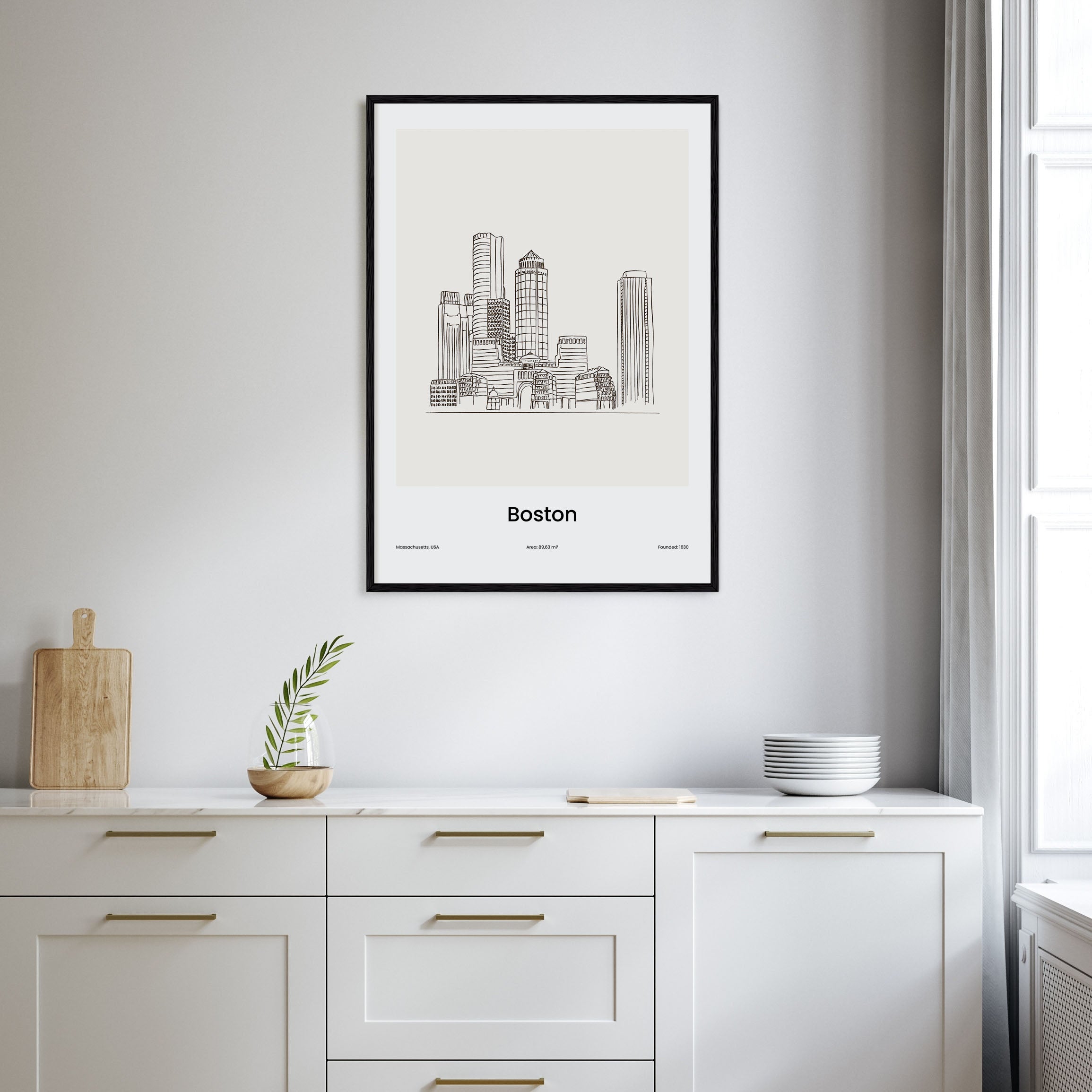 Boston Drawn Poster