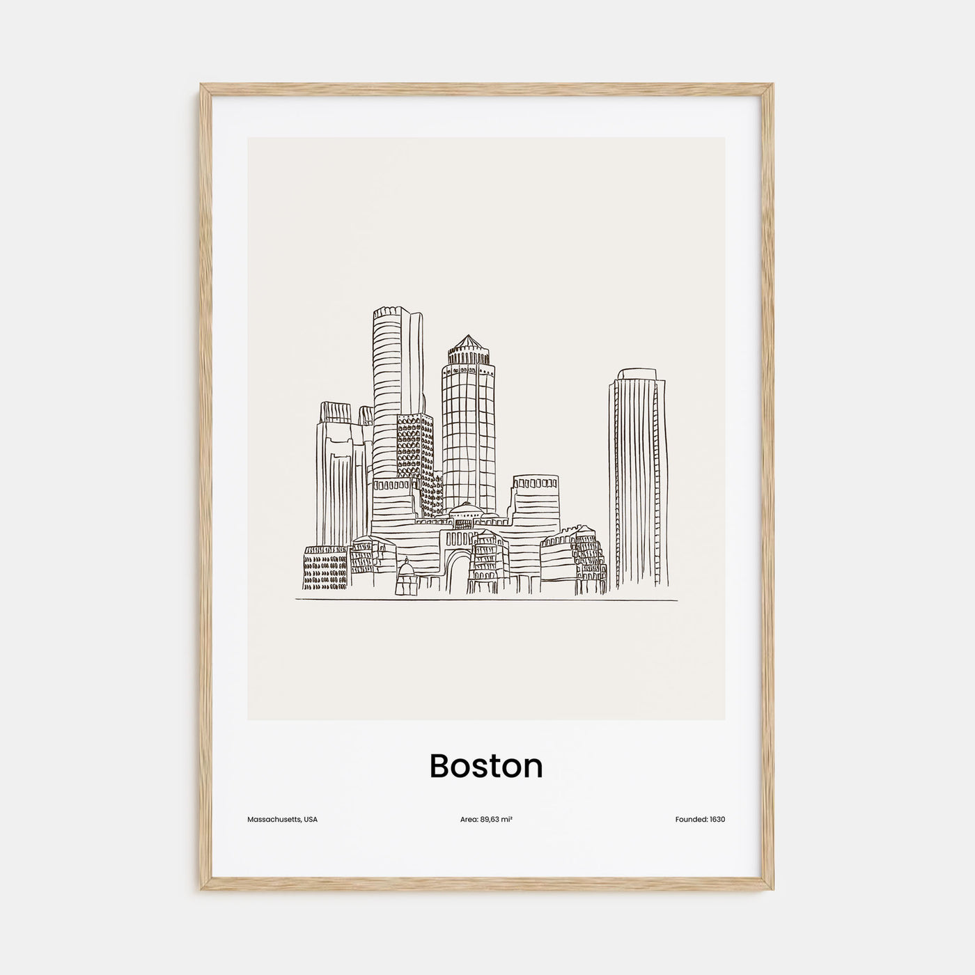 Boston Drawn Poster
