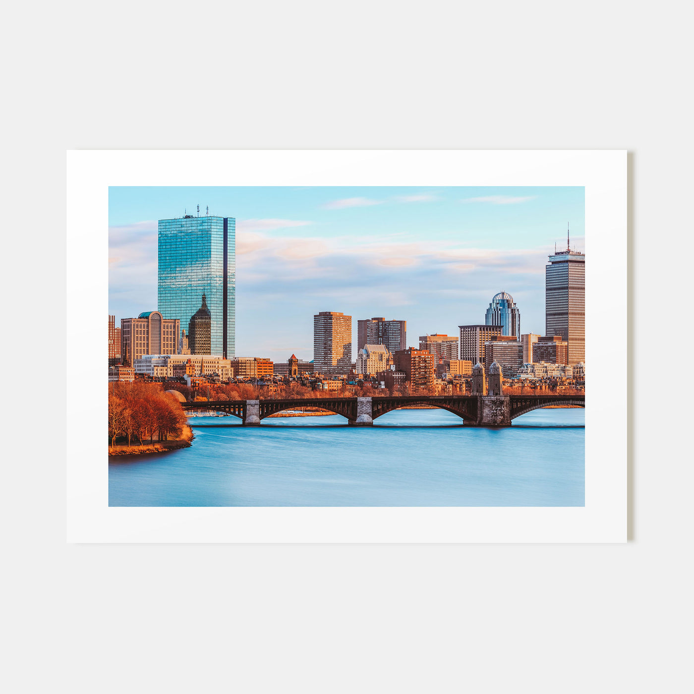 Boston Landscape Color Poster