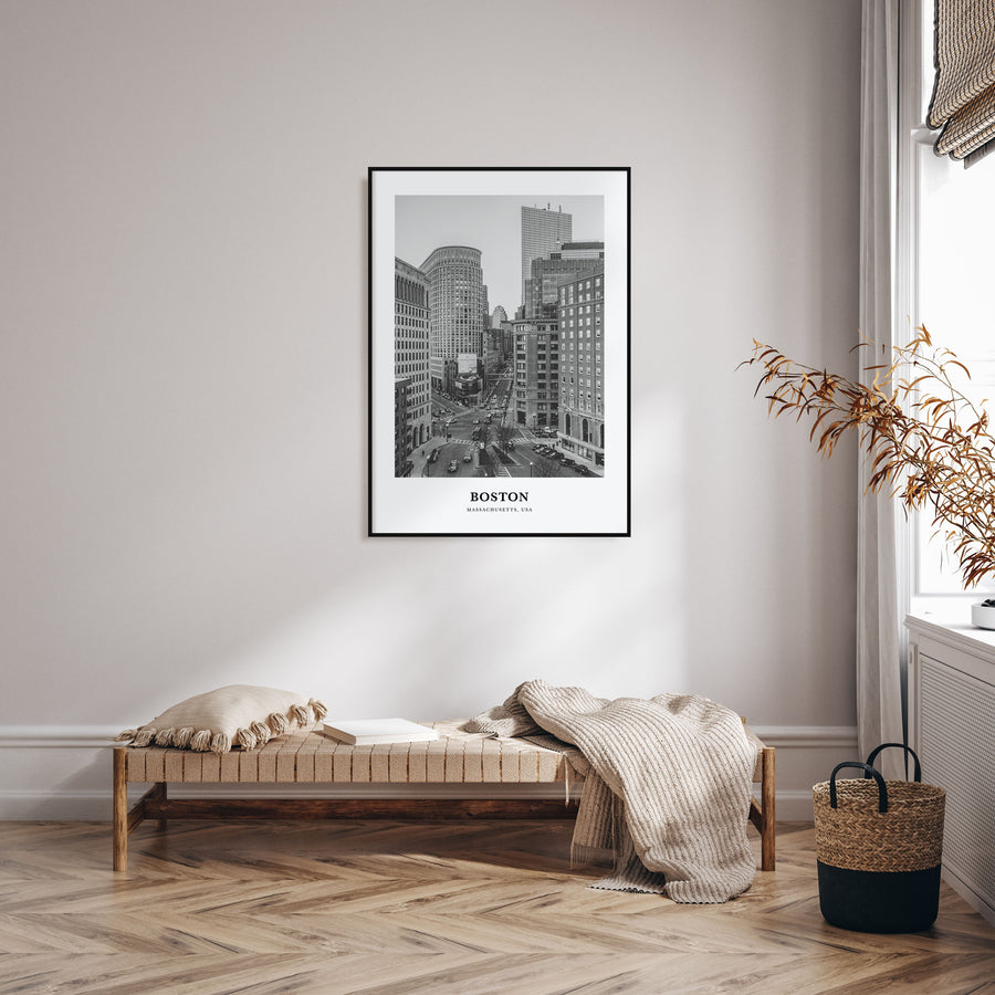 Boston Portrait B&W No 1 Poster