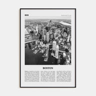 Boston Travel B&W No 1 Poster