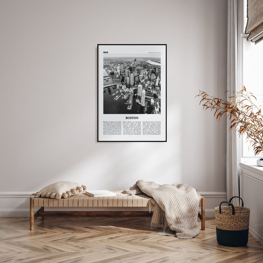 Boston Travel B&W No 1 Poster