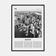 Boston Travel B&W No 1 Poster