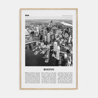 Boston Travel B&W No 1 Poster