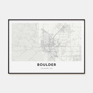 Boulder Map Landscape Poster