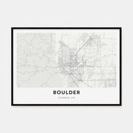 Boulder Map Landscape Poster