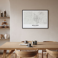 Boulder Map Landscape Poster