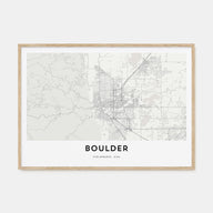 Boulder Map Landscape Poster
