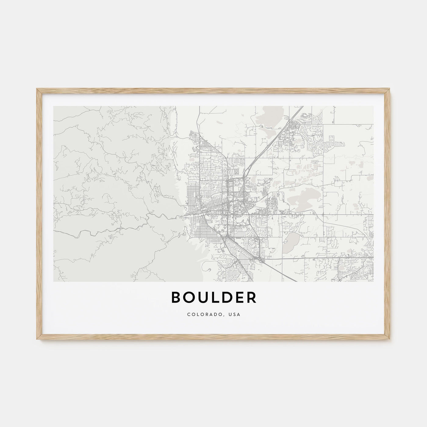Boulder Map Landscape Poster