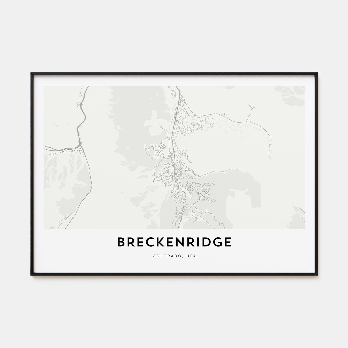 Breckenridge Map Landscape Poster