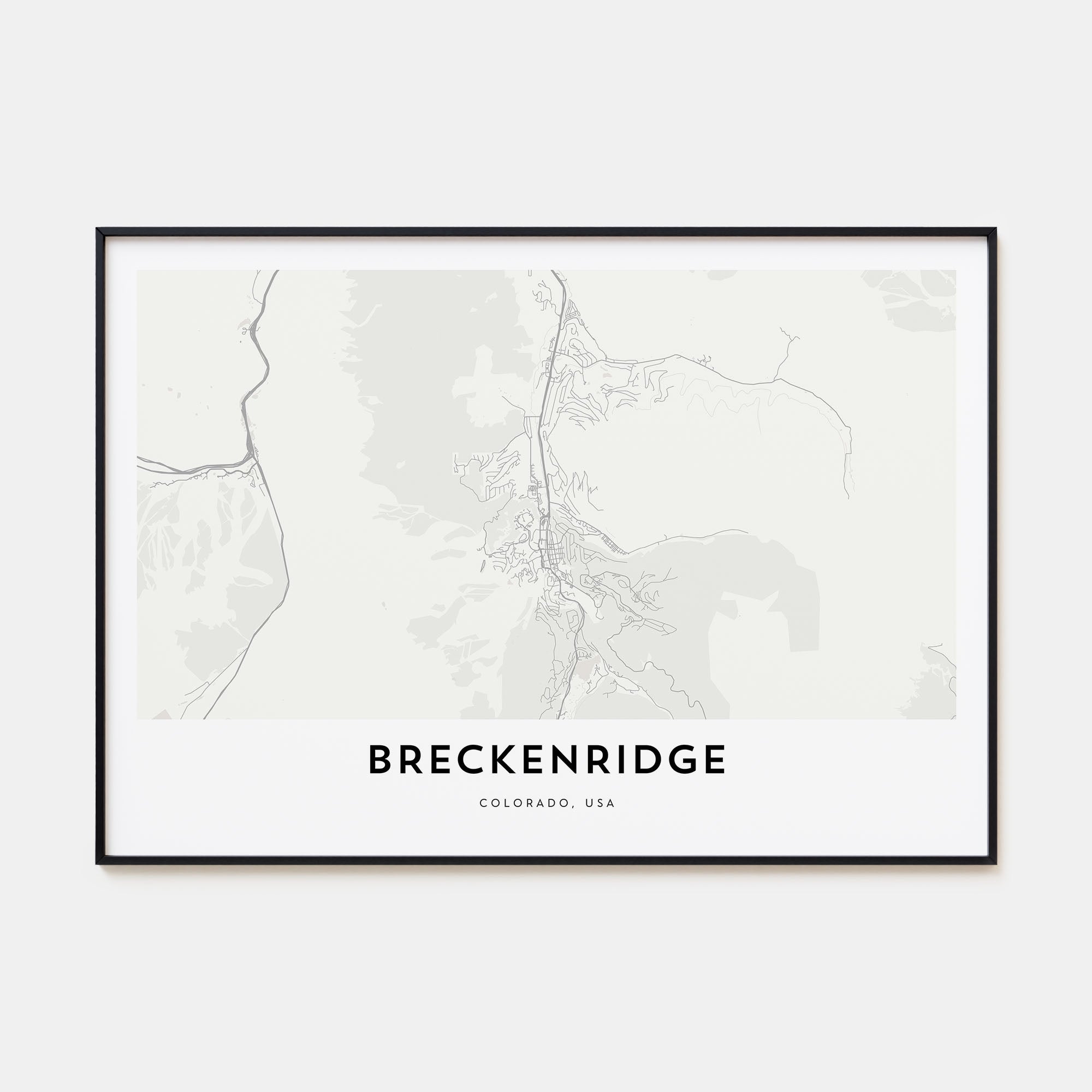 Breckenridge Map Landscape Poster