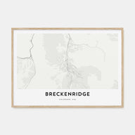 Breckenridge Map Landscape Poster