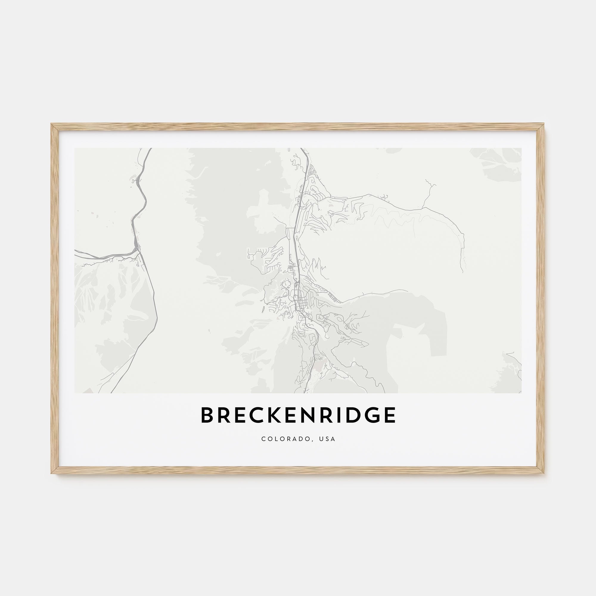 Breckenridge Map Landscape Poster